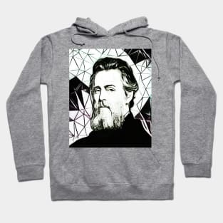 Herman Melville Black and White Portrait | Herman Melville Artwork 4 Hoodie